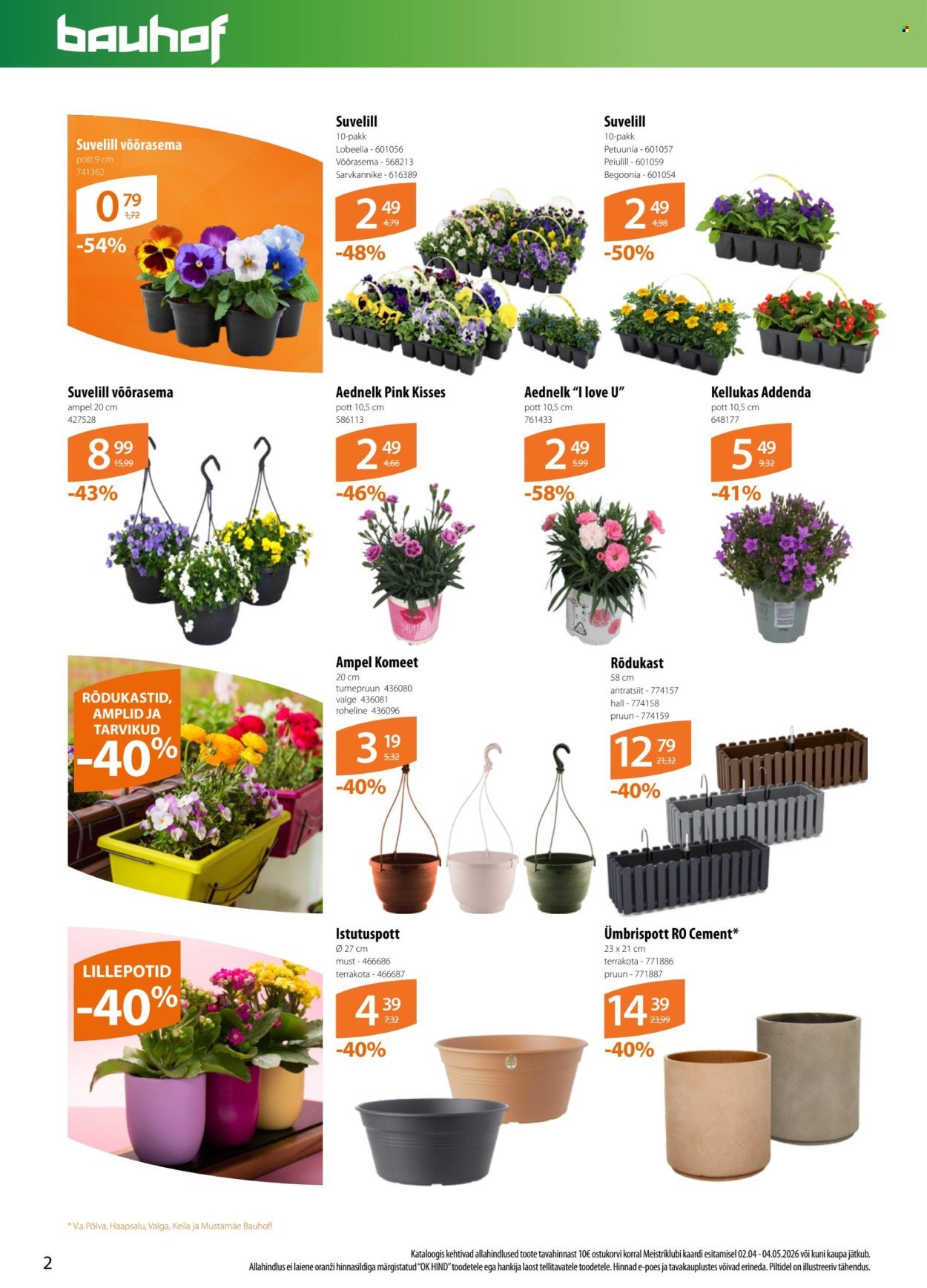 BAUHOF kliendileht - Kataloogipakkumised