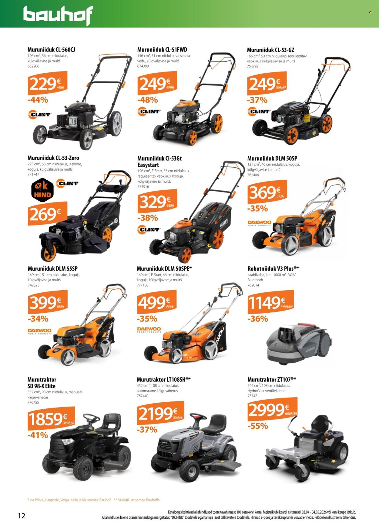 BAUHOF kliendileht - Kataloogipakkumised