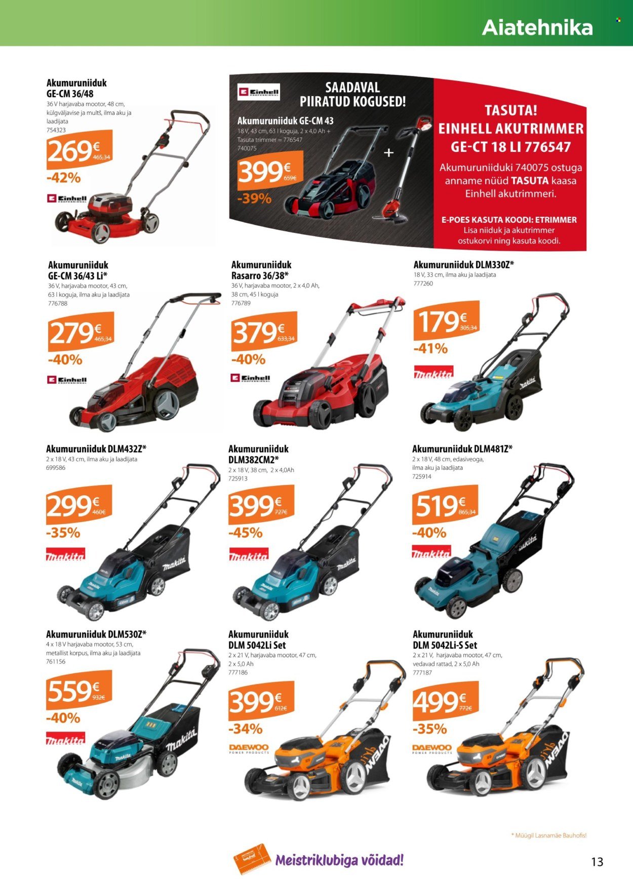 BAUHOF kliendileht - Kataloogipakkumised