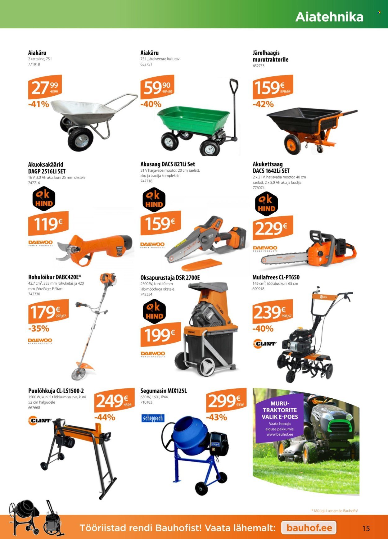 BAUHOF kliendileht - Kataloogipakkumised