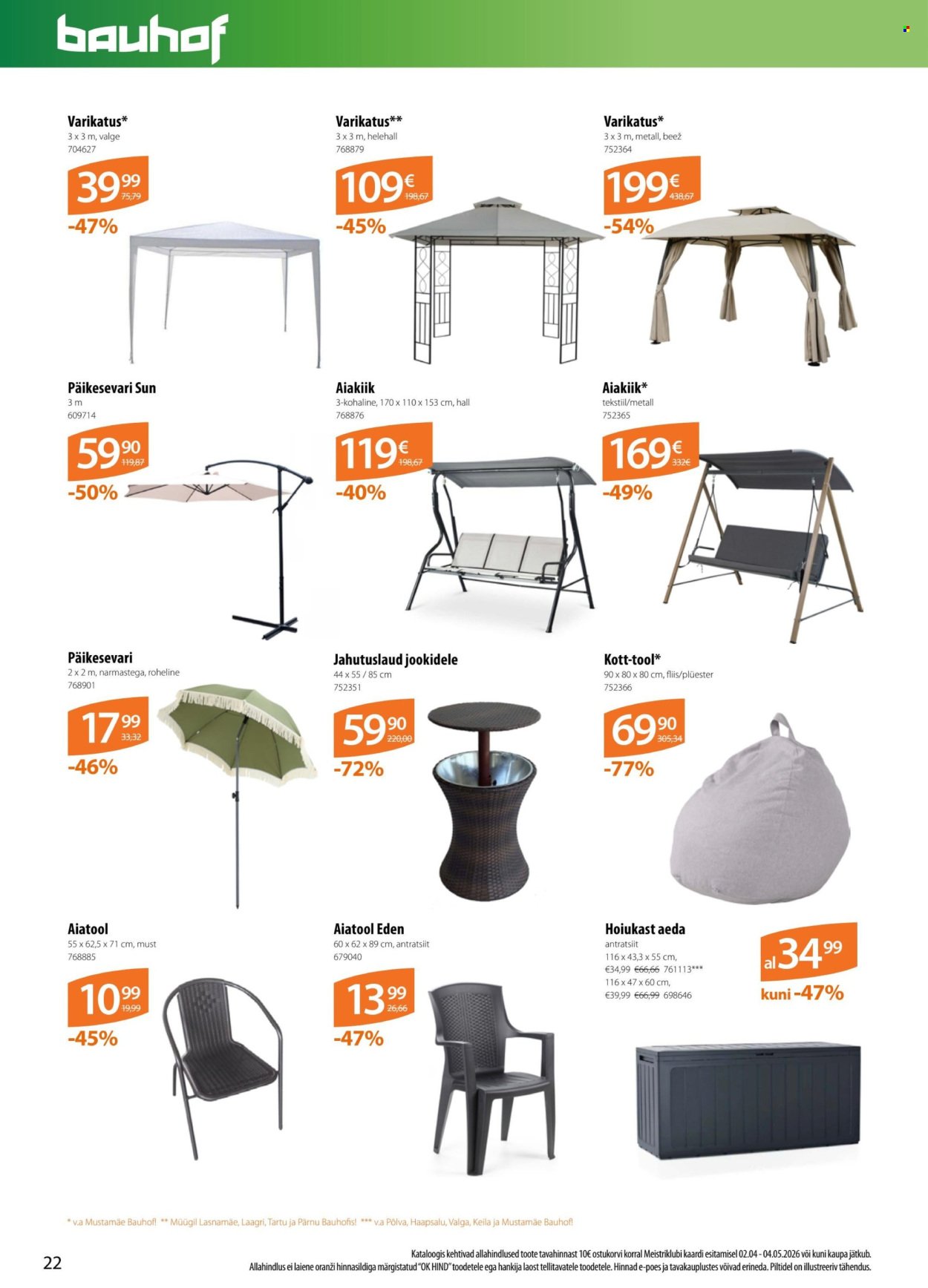 BAUHOF kliendileht - Kataloogipakkumised
