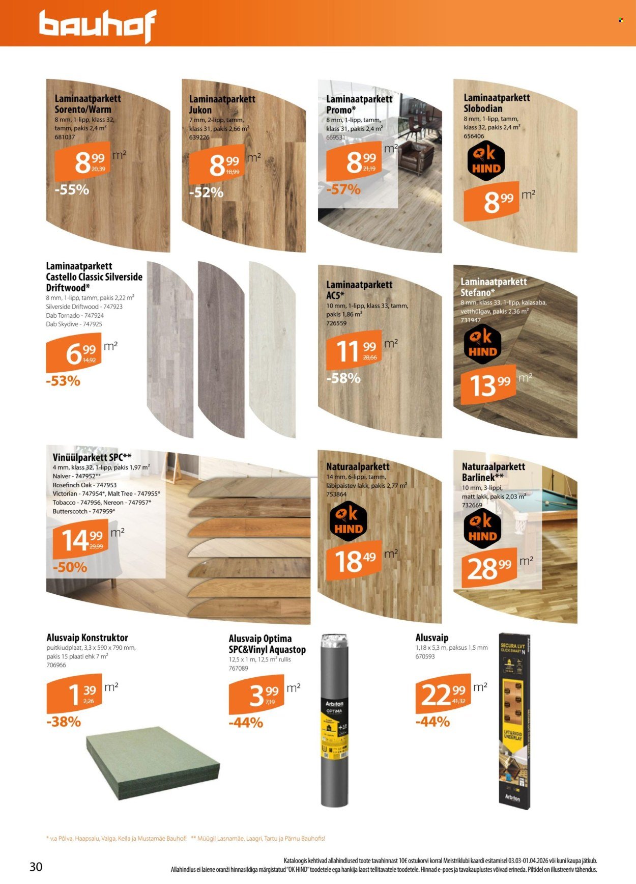 BAUHOF kliendileht - Kataloogipakkumised