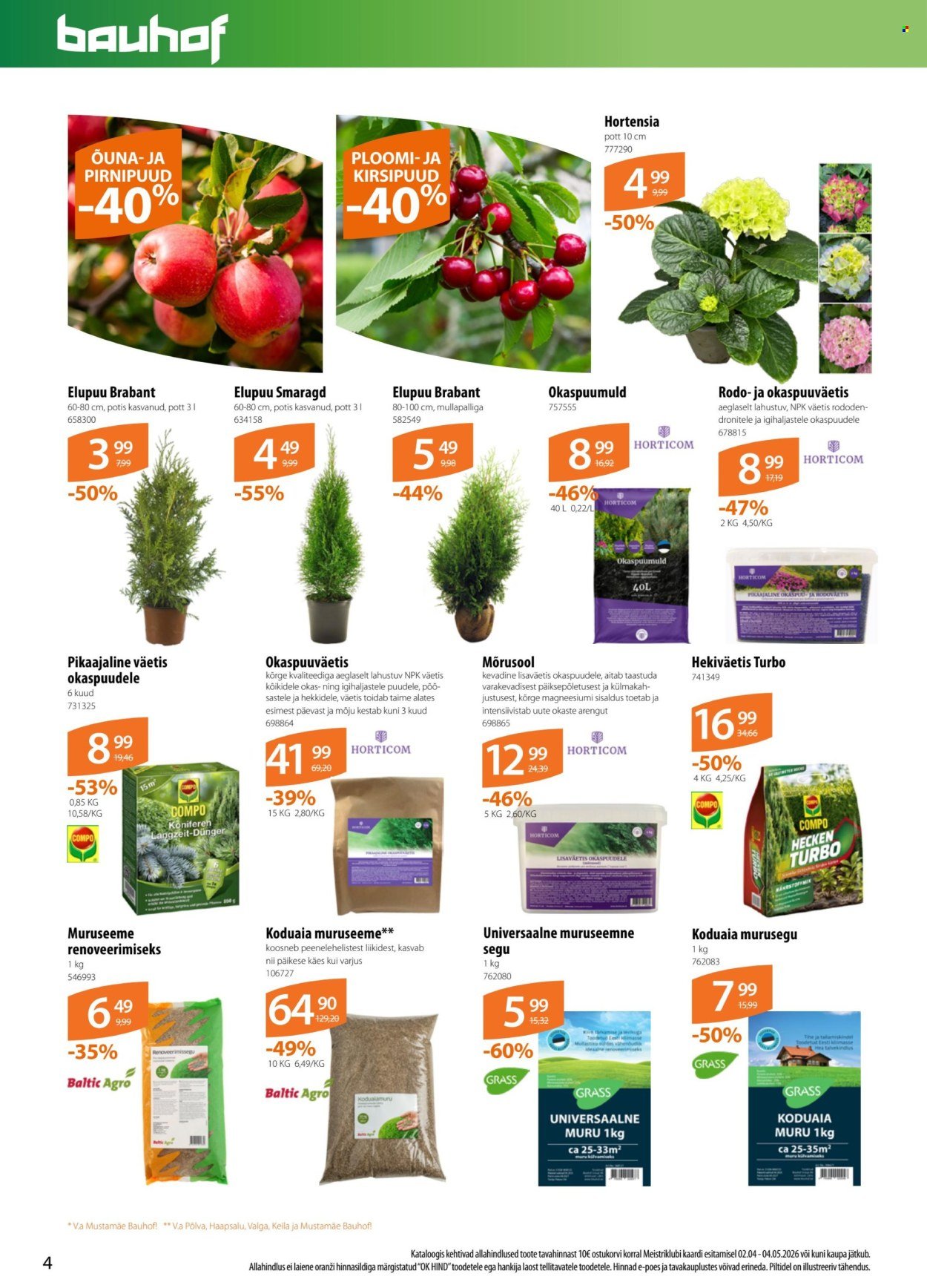 BAUHOF kliendileht - Kataloogipakkumised