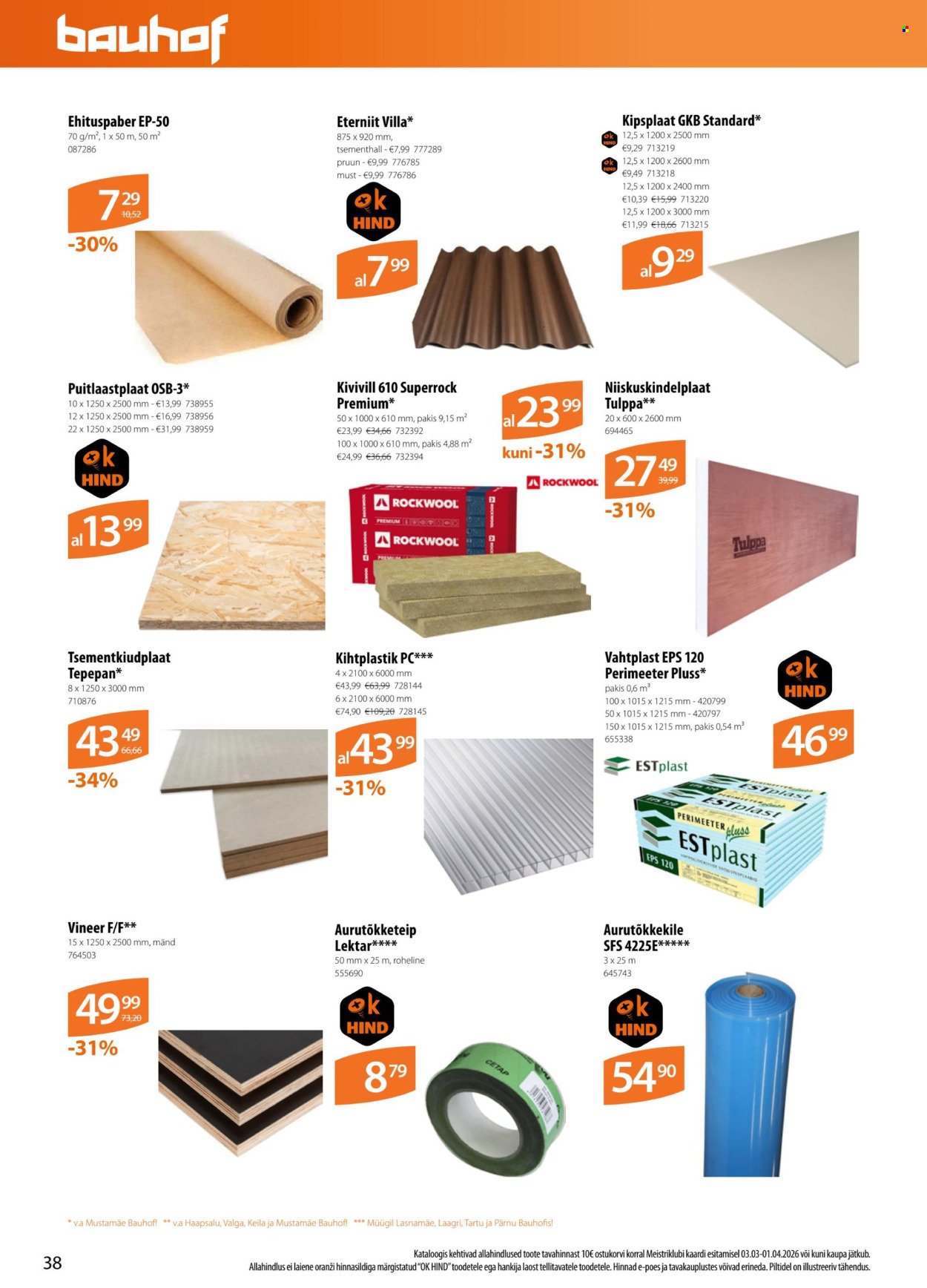 BAUHOF kliendileht - Kataloogipakkumised