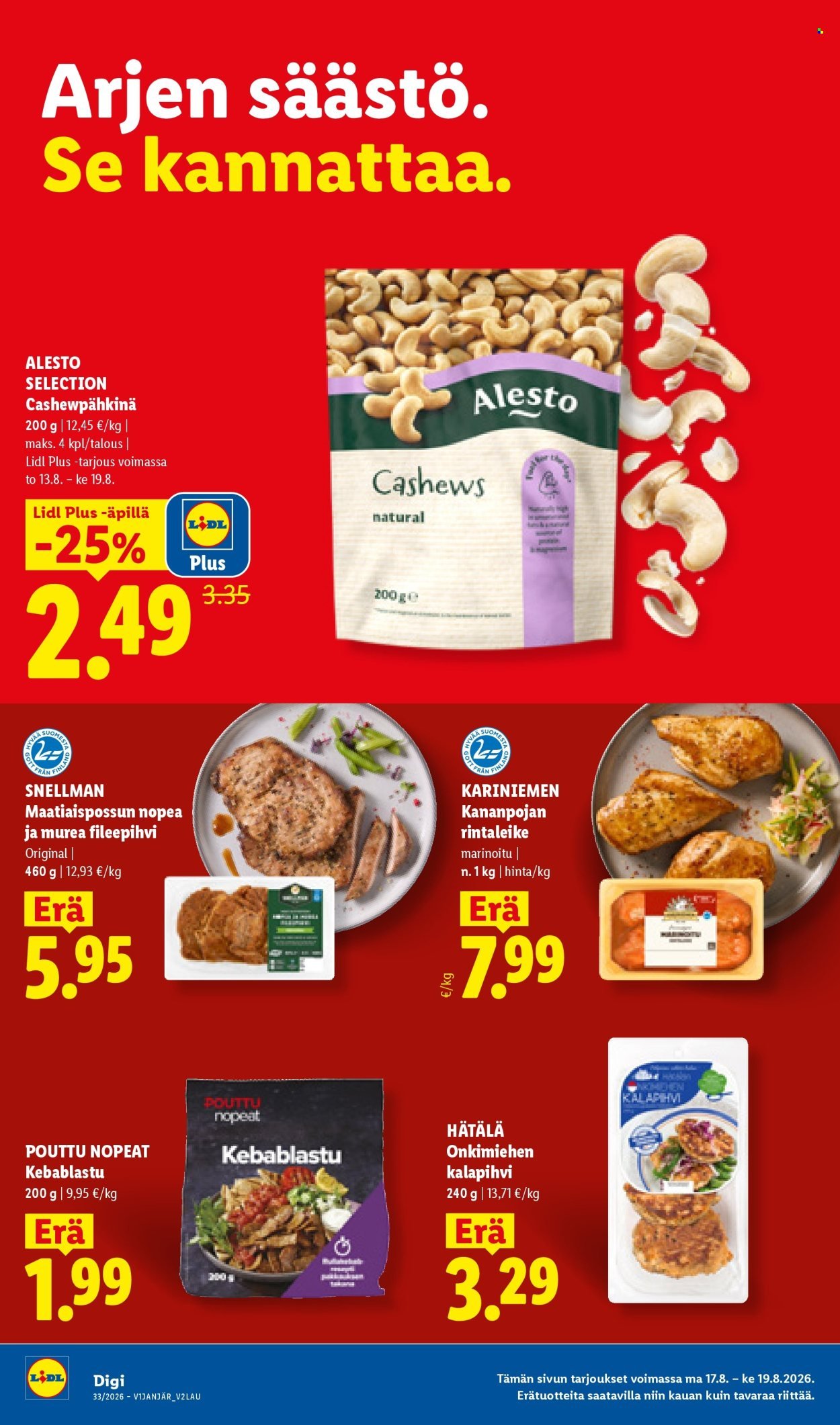 LIDL tarjoukset - Alkaen MA 17.8.2026