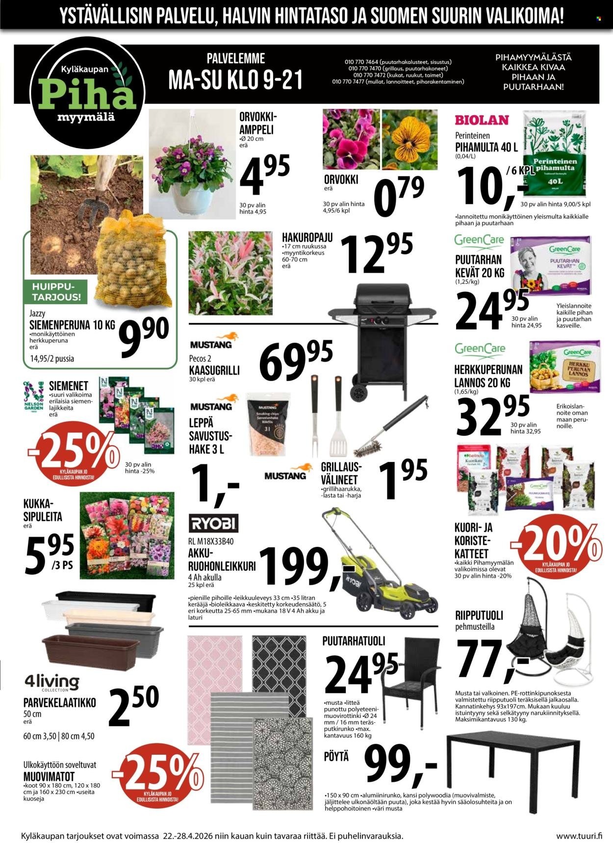 TUURI tarjoukset - Alkaen KE 22.4.2026