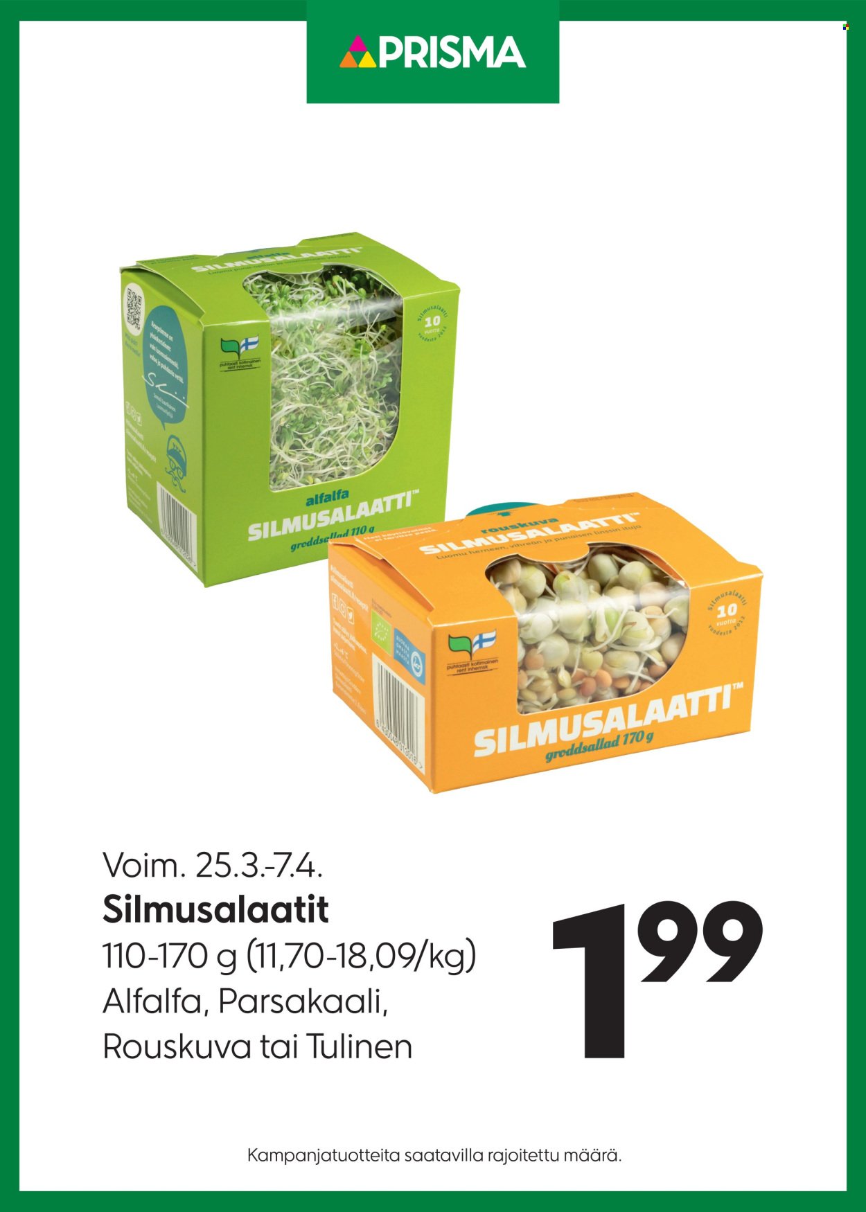 PRISMA tarjoukset - Alkaen KE 25.3.2026