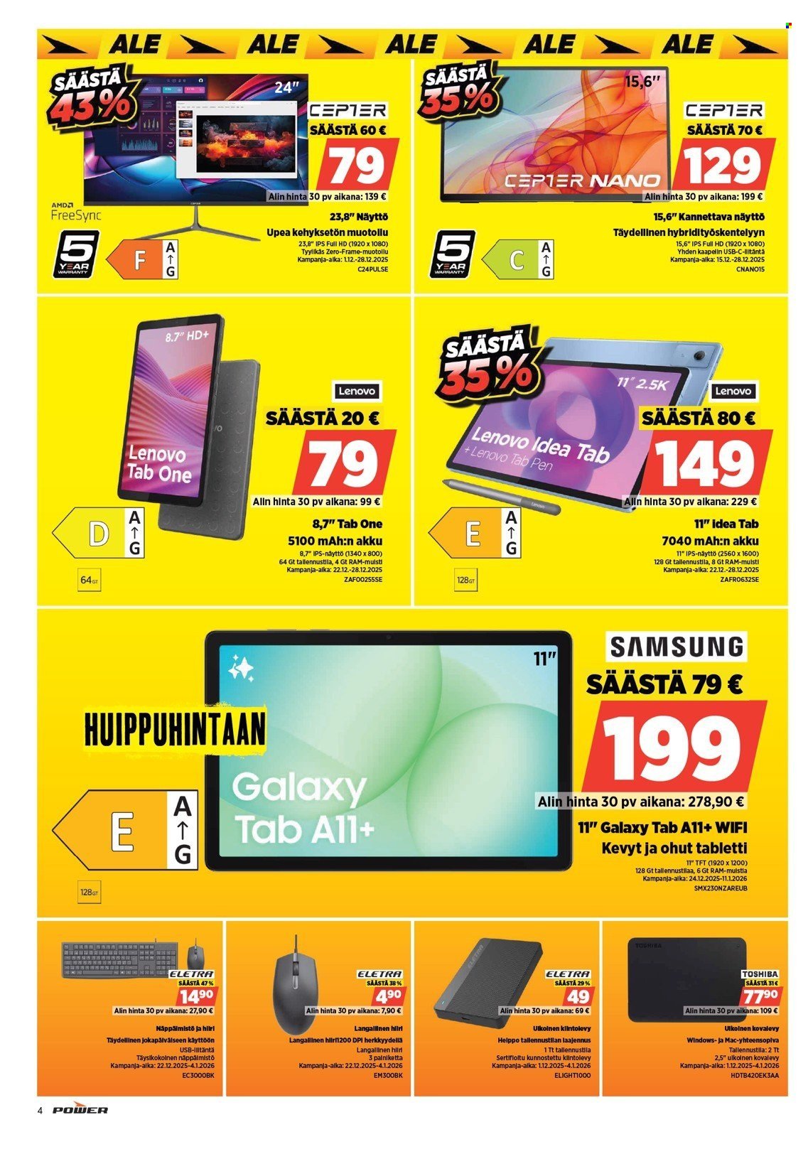 POWER tarjoukset - Joulukuu 2025