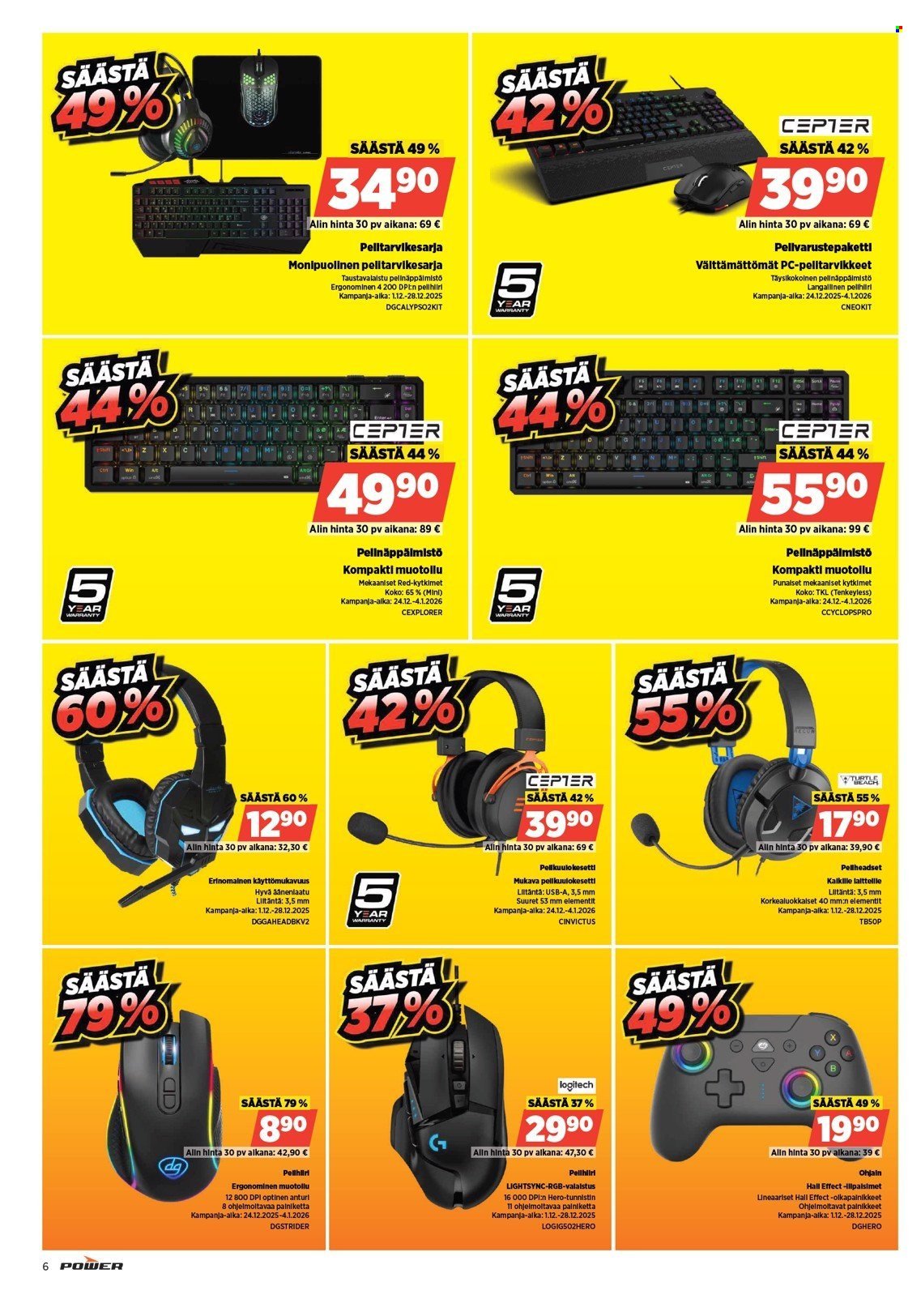 POWER tarjoukset - Joulukuu 2025