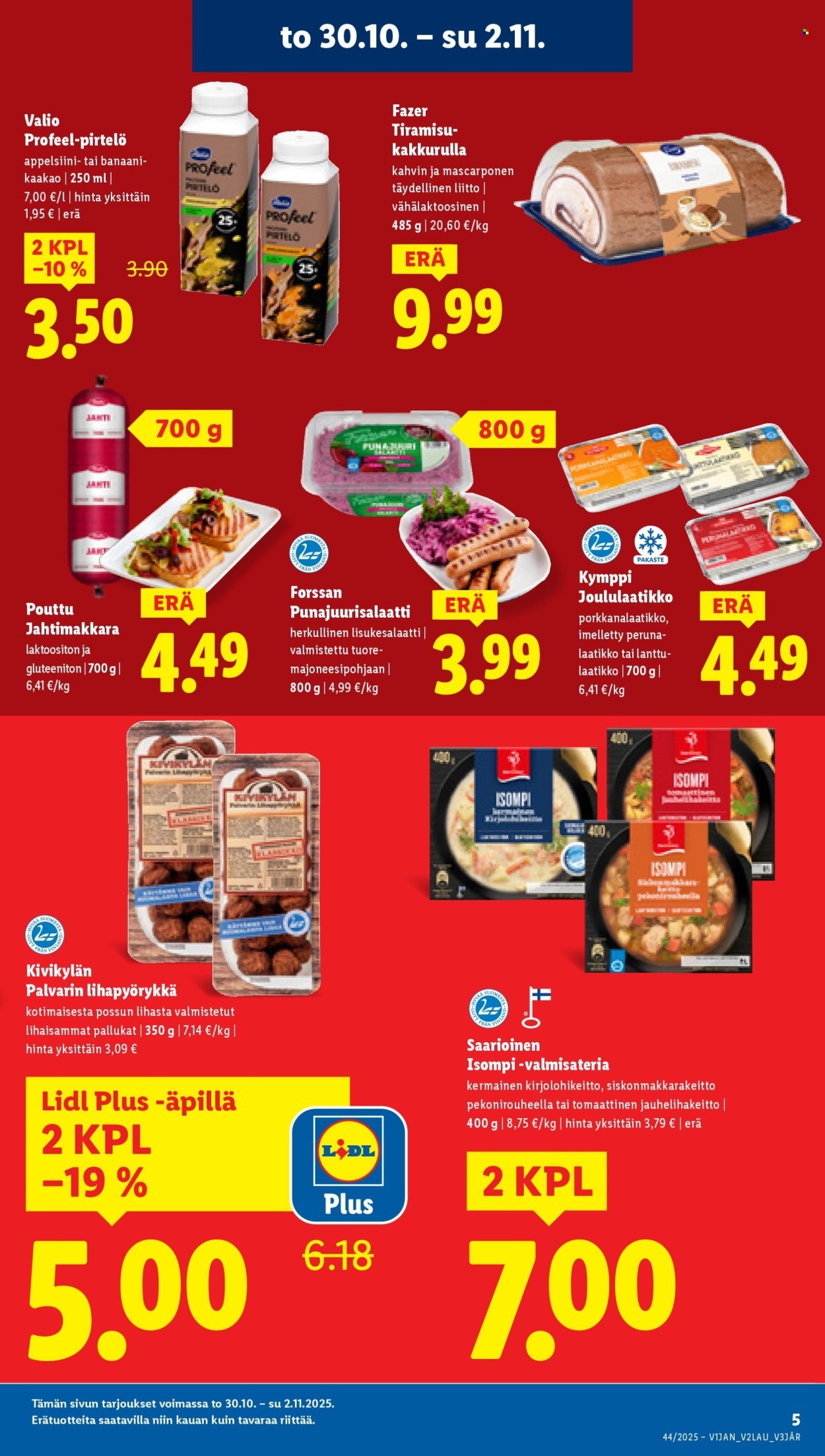 LIDL tarjoukset - Alkaen TO 30.10.2025 (2025-10-30 - 2025-11-05)