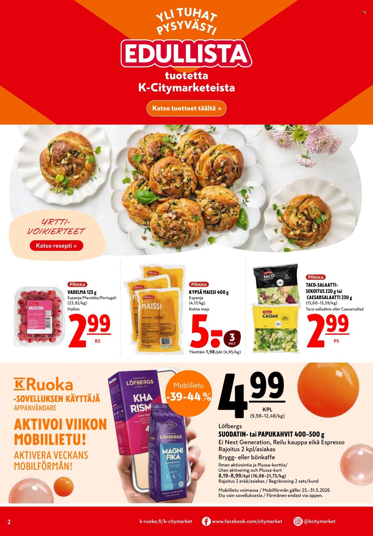 K-CITYMARKET tarjoukset - Alkaen MA 25.5.2026