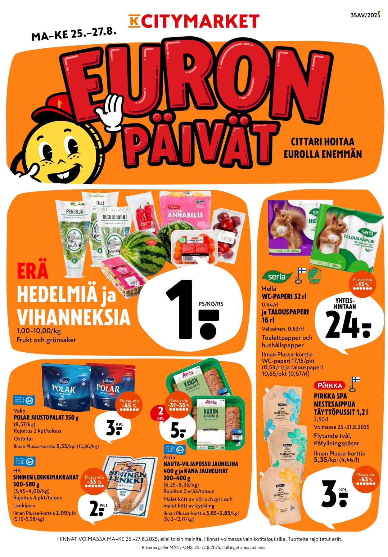 K-CITYMARKET tarjoukset - Alkaen MA 25.8.2025 (2025-08-25 - 2025-08-31)