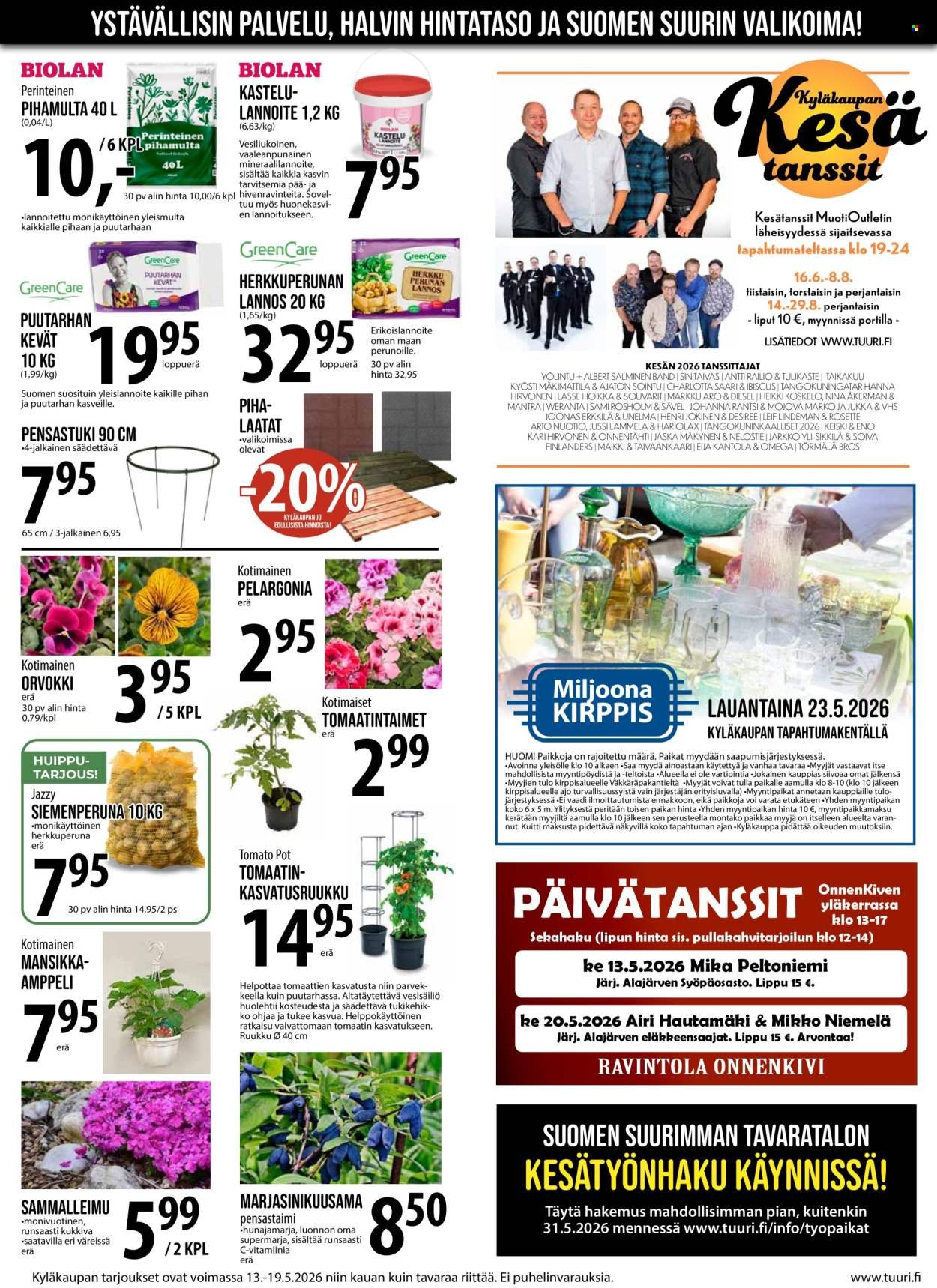 TUURI tarjoukset - Alkaen KE 13.5.2026