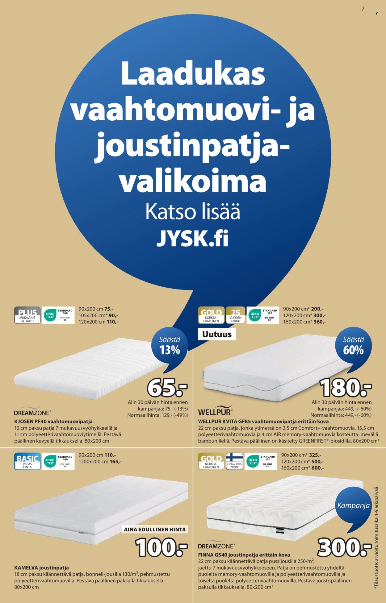 JYSK tarjoukset - Viikon tarjoukset (2025-10-09 - 2025-10-22)