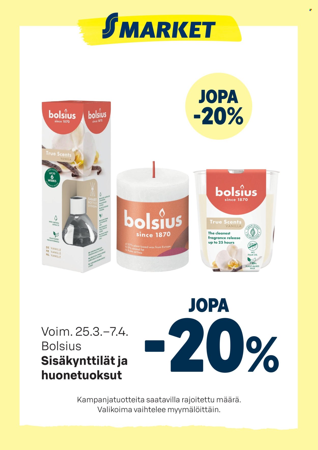 S-MARKET tarjoukset - Bolsius