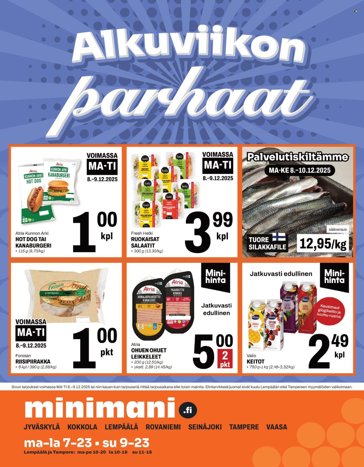 MINIMANI tarjoukset - Alkaen MA 8.12.2025