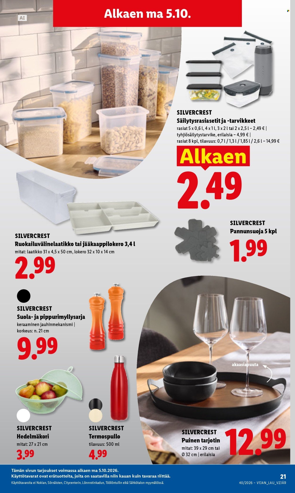 LIDL tarjoukset - Alkaen MA 5.10.2026