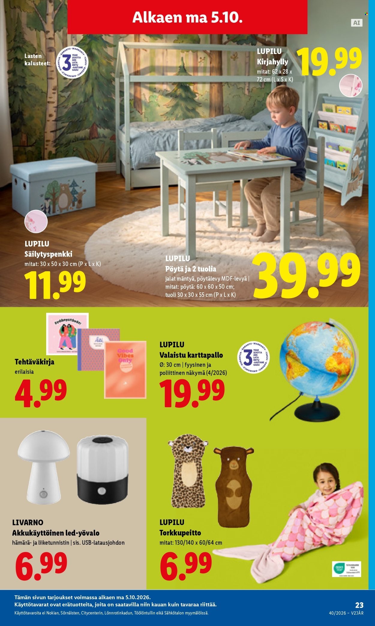 LIDL tarjoukset - Alkaen MA 5.10.2026
