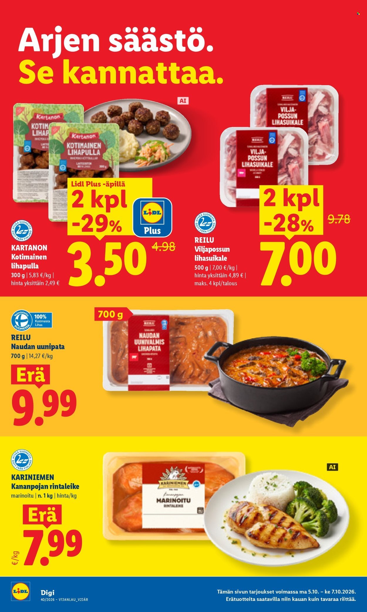 LIDL tarjoukset - Alkaen MA 5.10.2026
