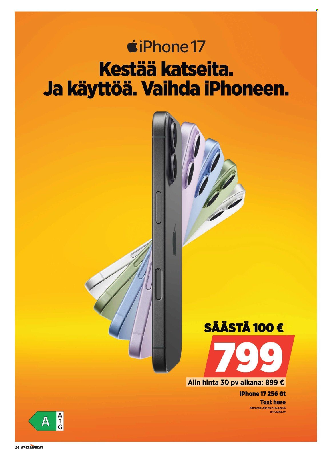 POWER tarjoukset - Elokuu 2026