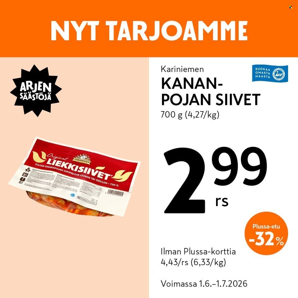 K-MARKET tarjoukset - Alkaen MA 1.6.2026