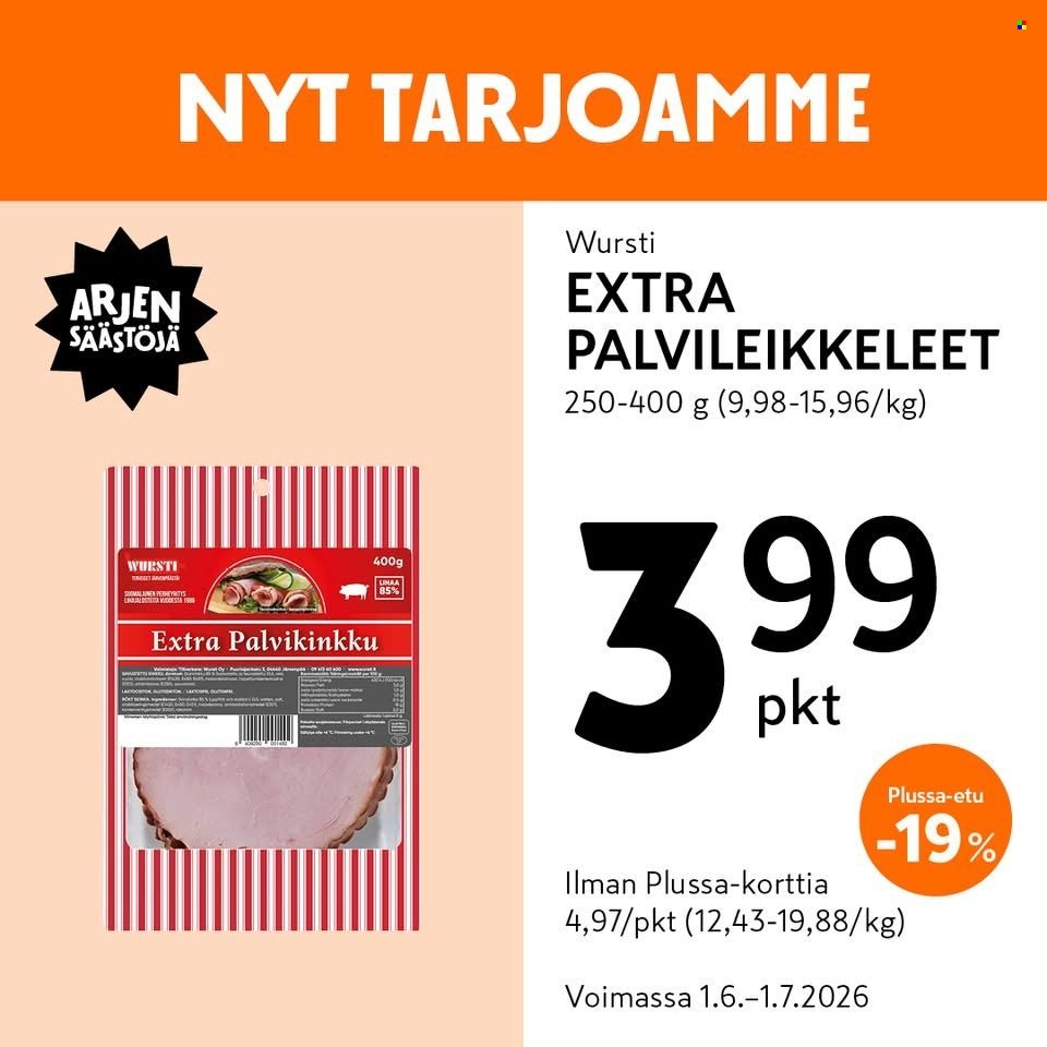 K-MARKET tarjoukset - Alkaen MA 1.6.2026