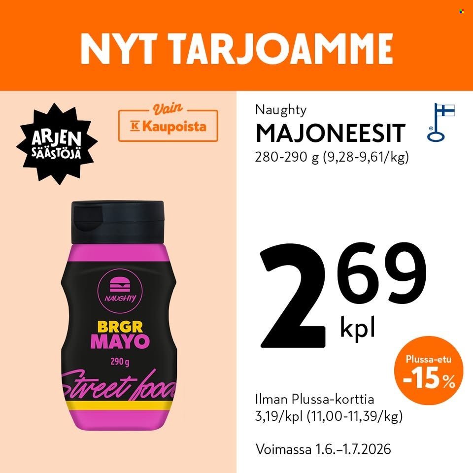 K-MARKET tarjoukset - Alkaen MA 1.6.2026
