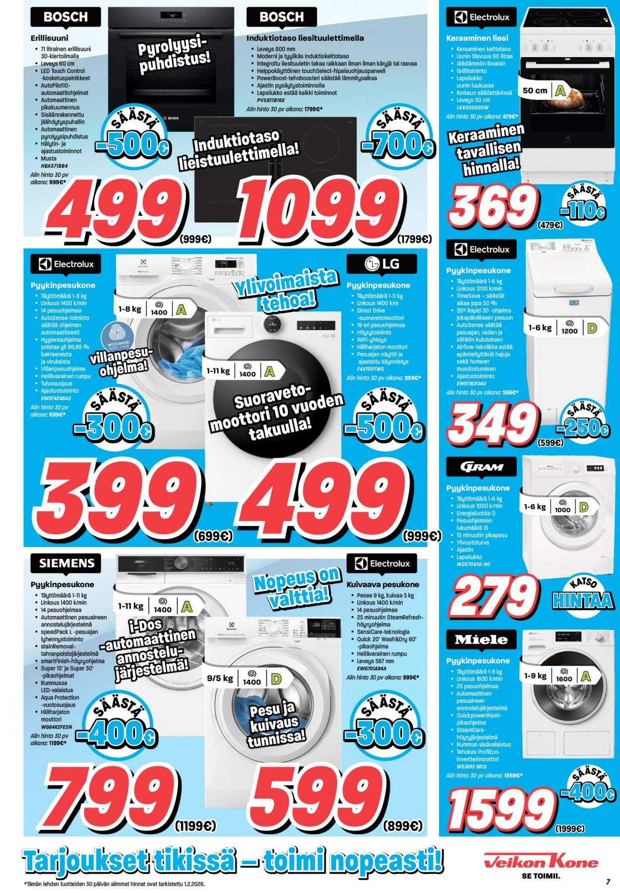 VEIKON KONE tarjoukset - Alkaen TI 3.2.2026