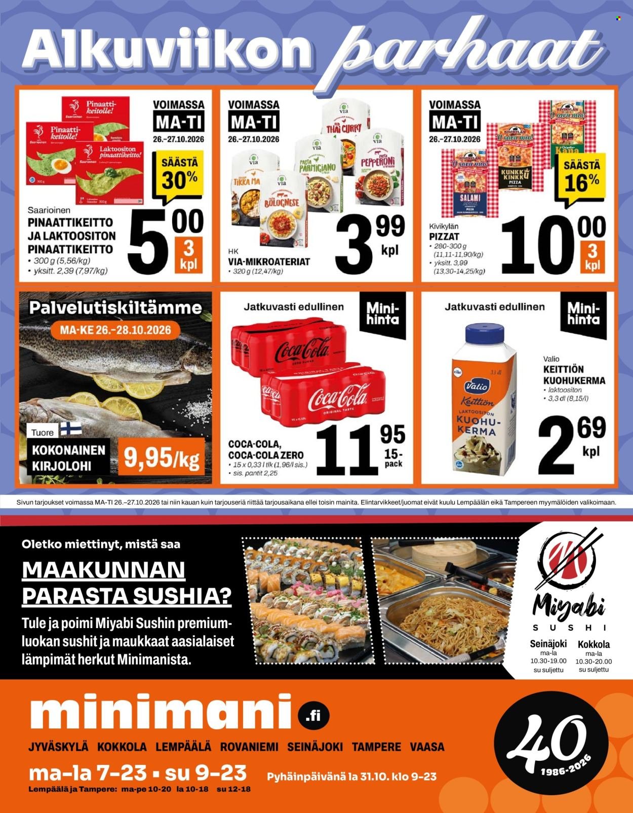 MINIMANI tarjoukset - Alkaen MA 26.10.2026