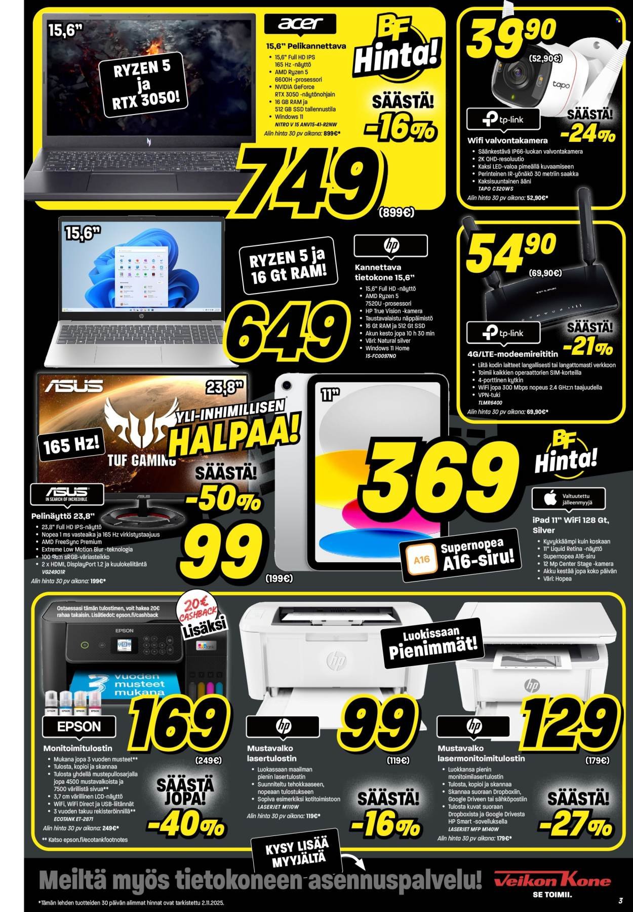 VEIKON KONE tarjoukset - Alkaen MA 3.11.2025 (2025-11-03 - 2025-11-09)