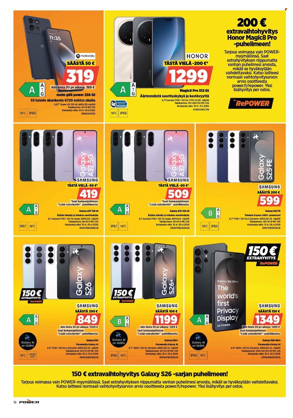 POWER tarjoukset - Huhtikuu 2026
