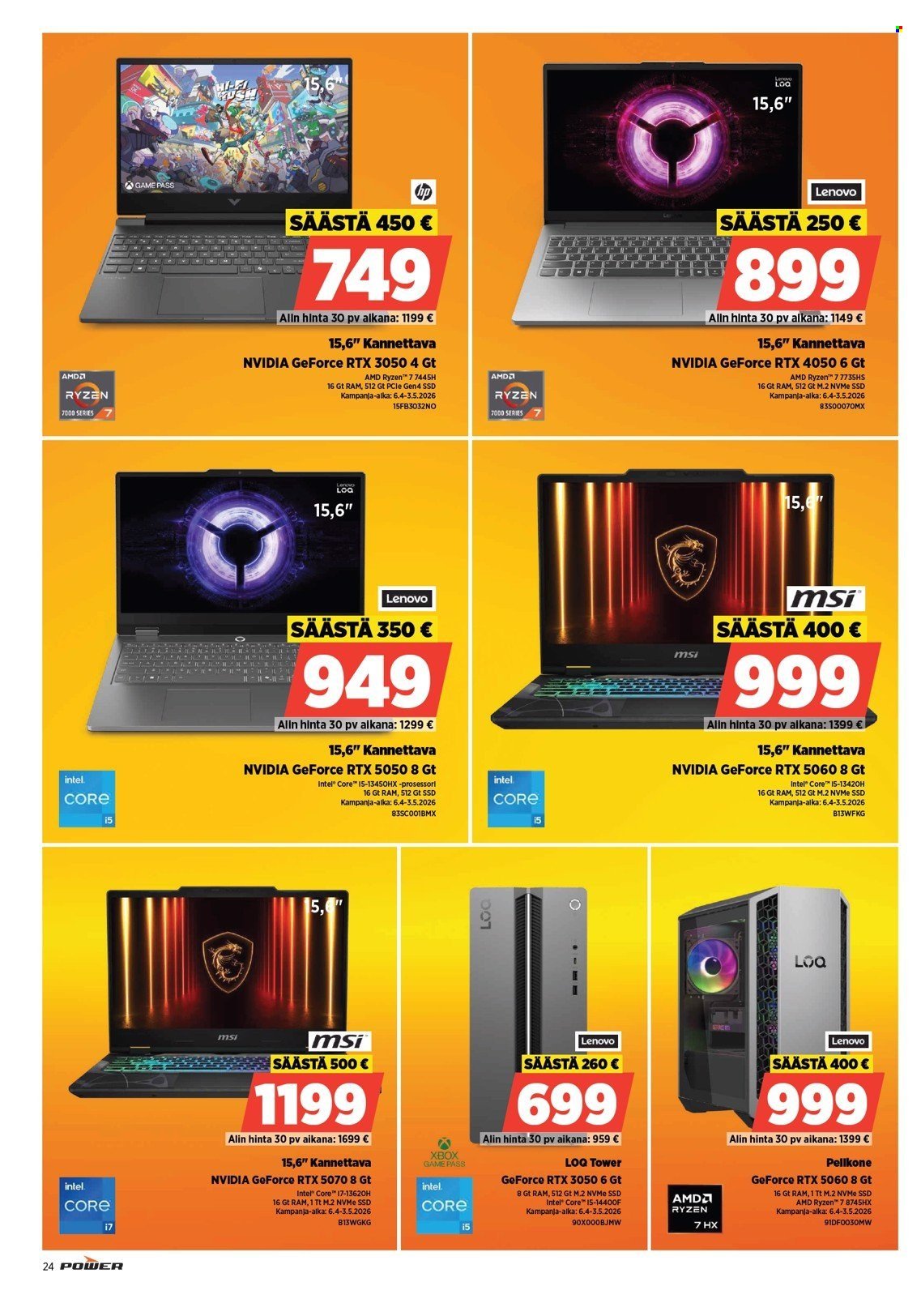 POWER tarjoukset - Huhtikuu 2026
