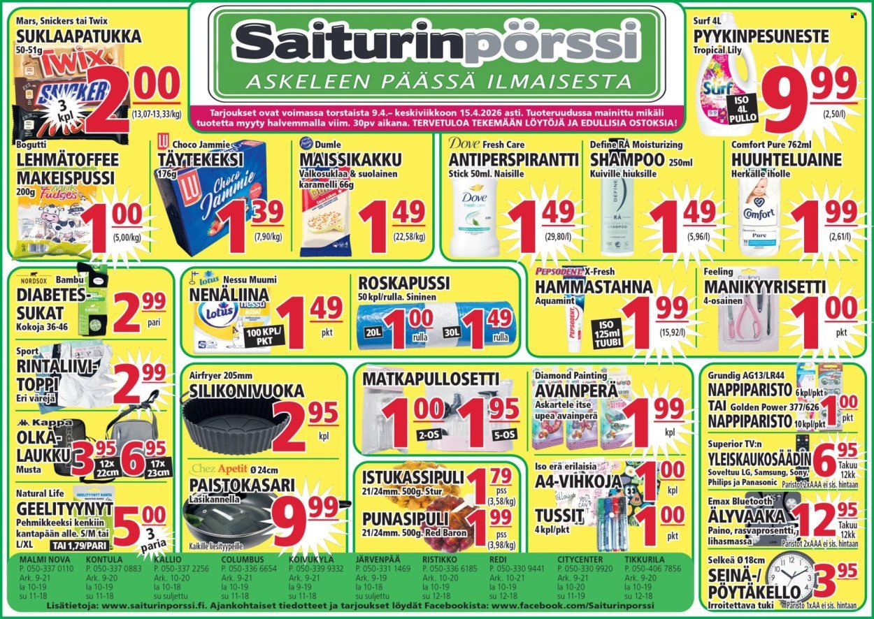 SAITURINPÖRSSI tarjoukset - Alkaen TO 9.4.2026