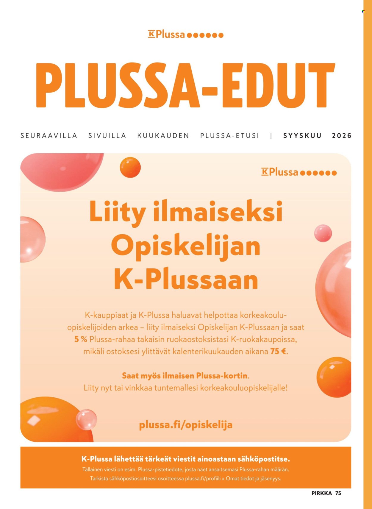 K-MARKET tarjoukset - Pirkka 9/2026