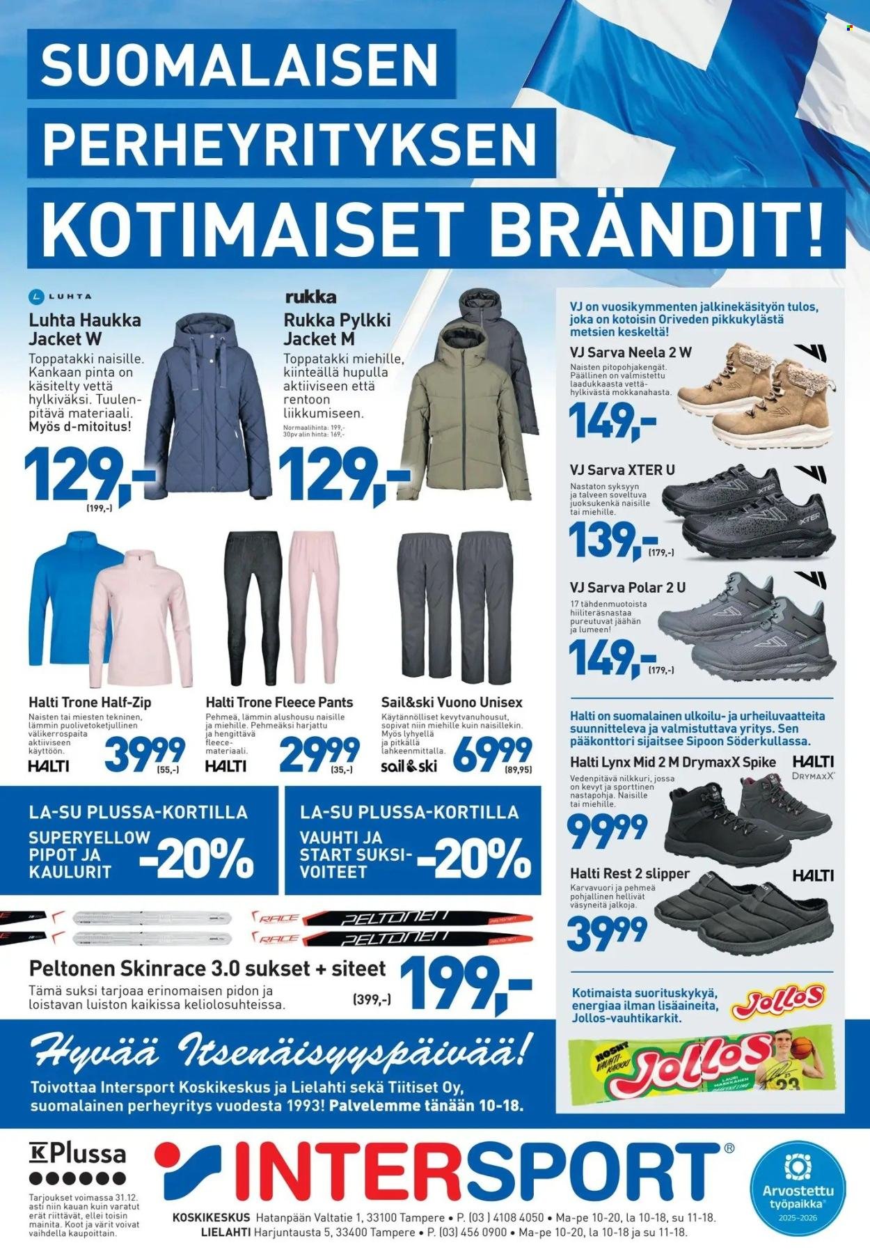 INTERSPORT tarjoukset - Suomalisen perheyrityksen kotimaisen brändit!