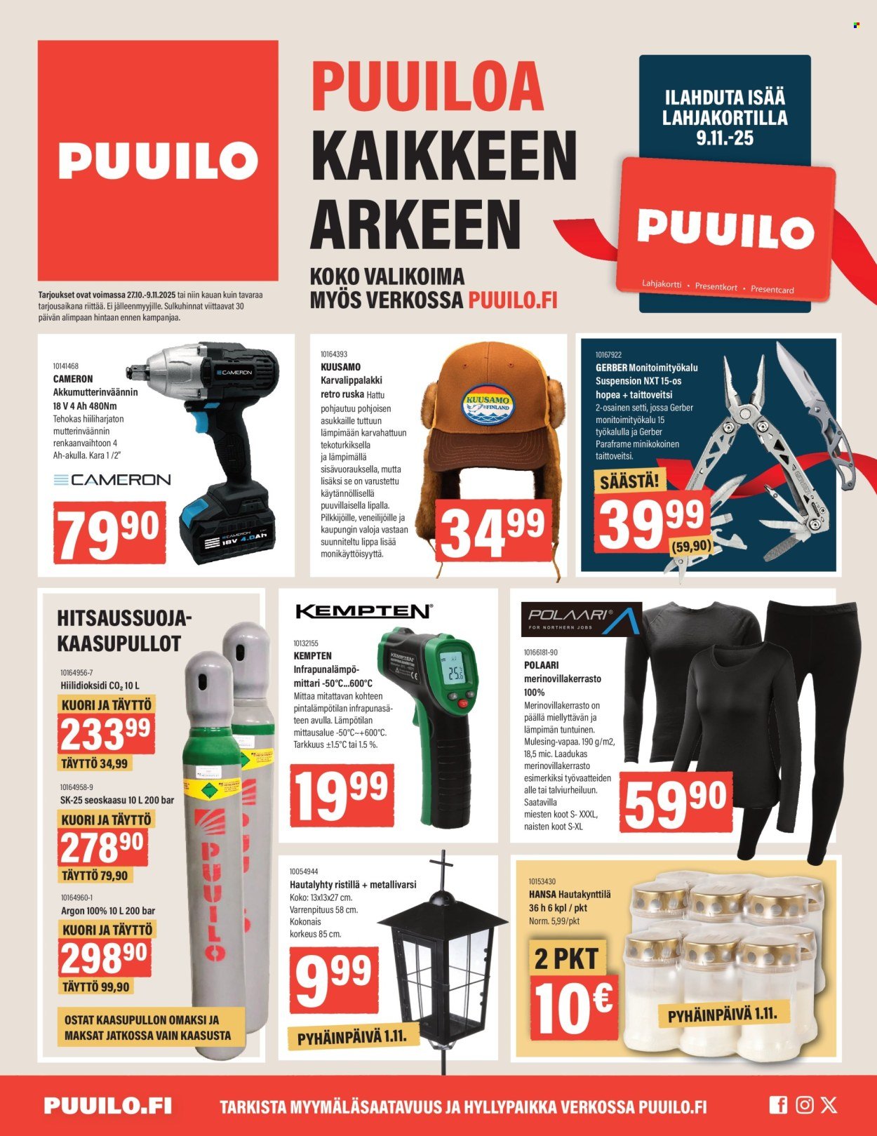 PUUILO tarjoukset - Puuiola kaikkeen arkeen (2025-10-27 - 2025-11-09)