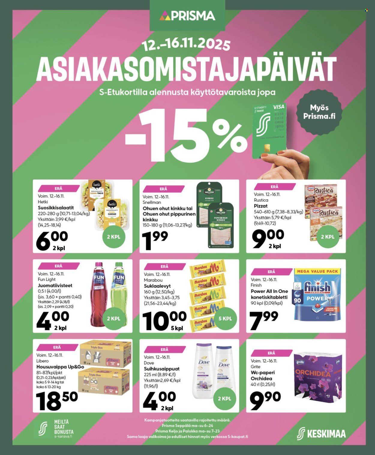 PRISMA tarjoukset - Alkaen KE 12.11.2025 (2025-11-12 - 2025-11-16)