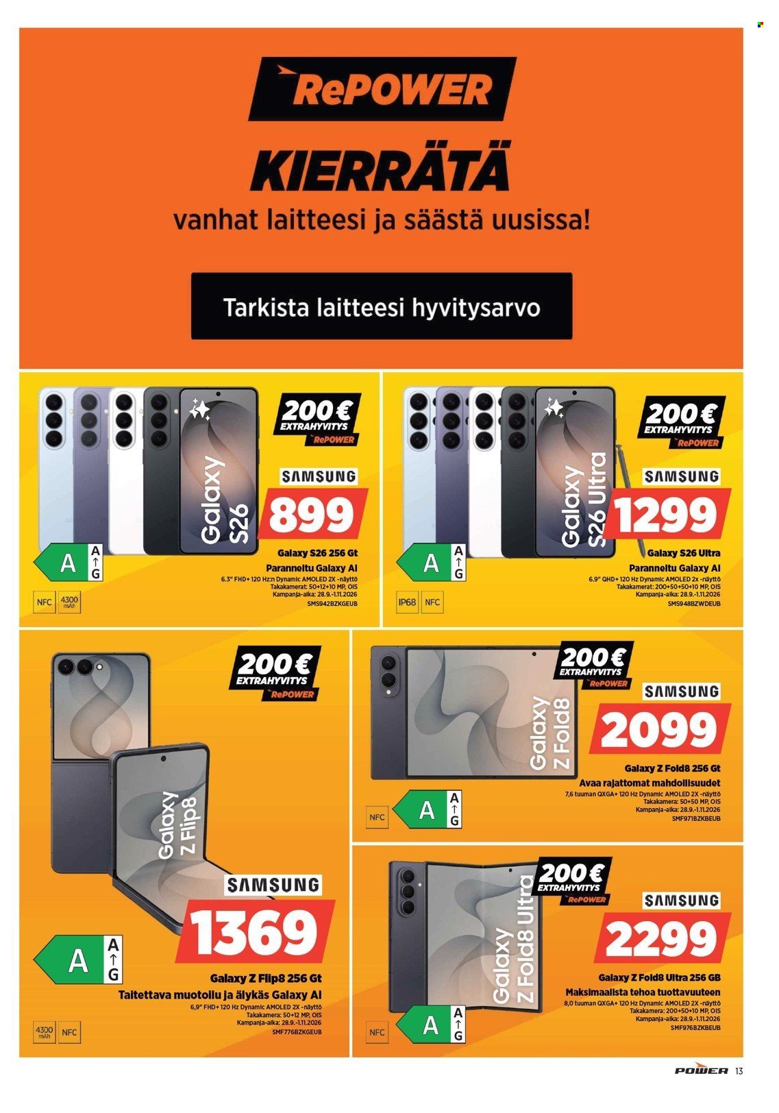 POWER tarjoukset - Alkaen MA 28.9.2026