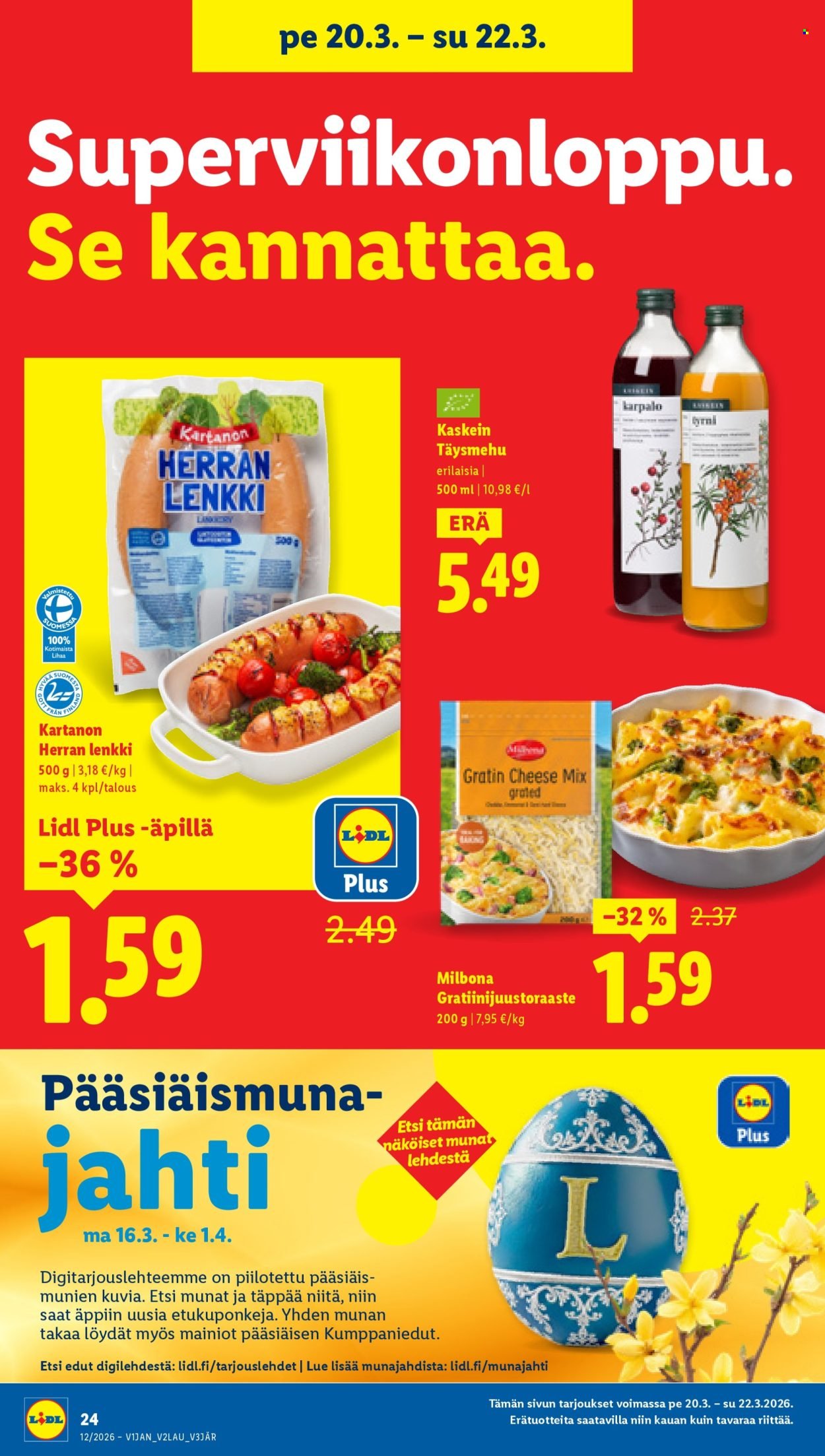 LIDL tarjoukset - Alkaen TO 19.3.2026