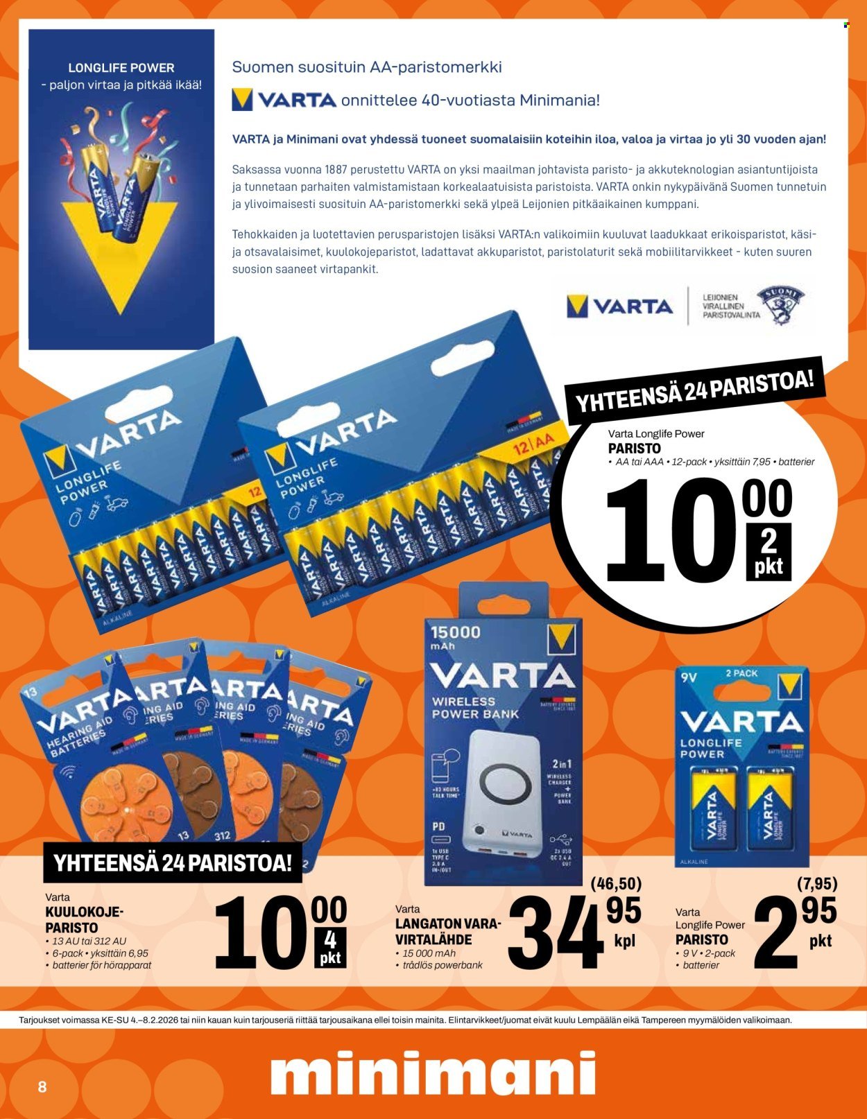MINIMANI tarjoukset - Alkaen KE 4.2.2026