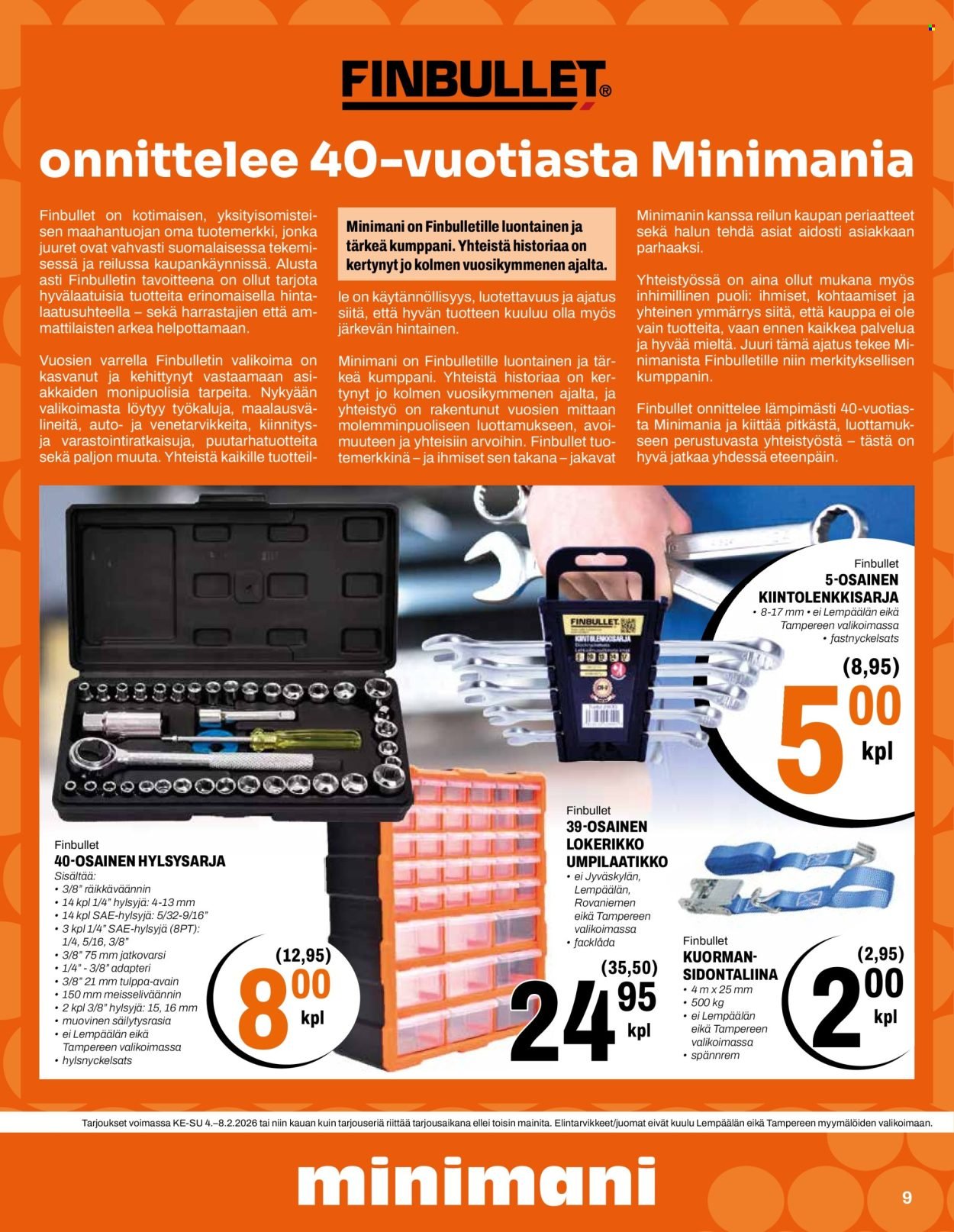 MINIMANI tarjoukset - Alkaen KE 4.2.2026