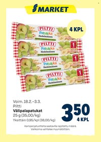S-MARKET tarjoukset - Piltti valipalapatukat