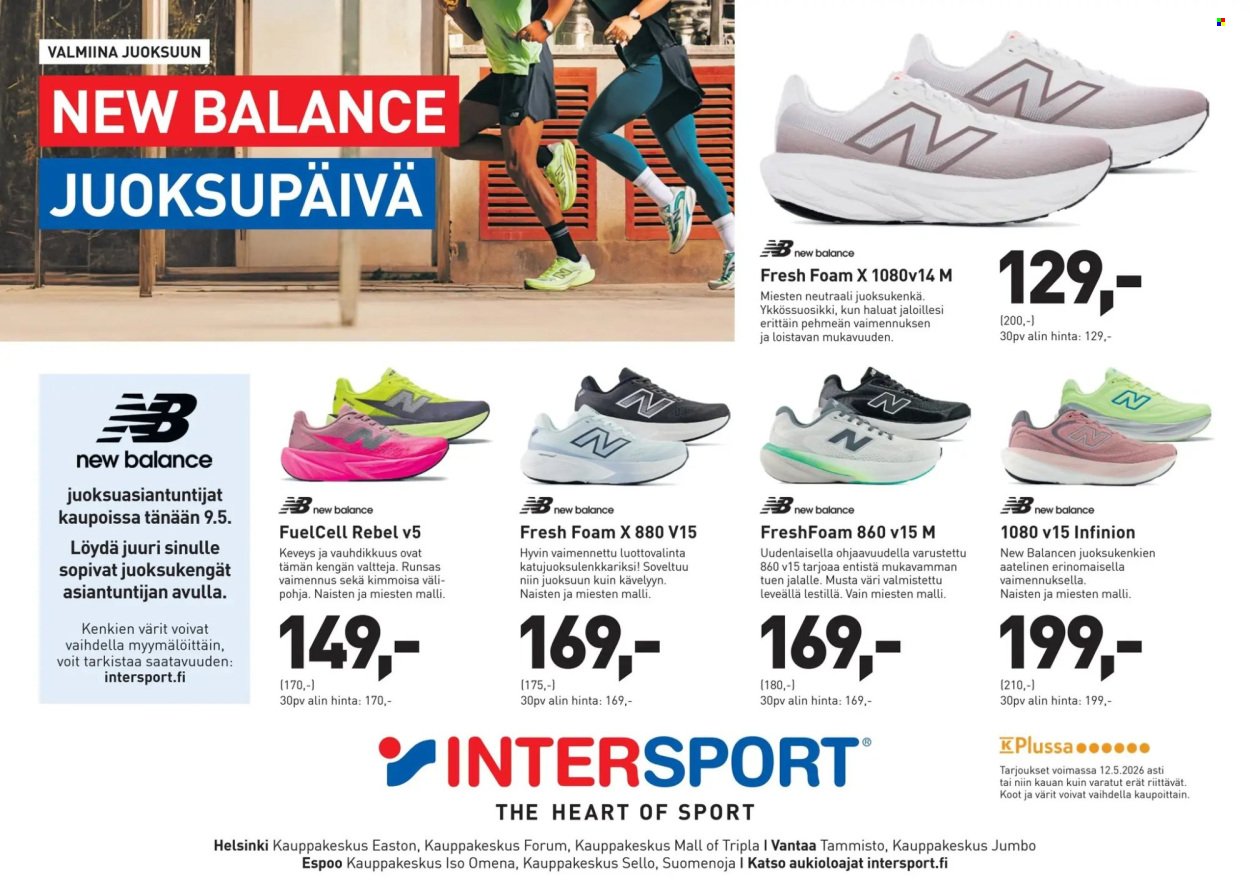 INTERSPORT tarjoukset - New balance juoksupäivä