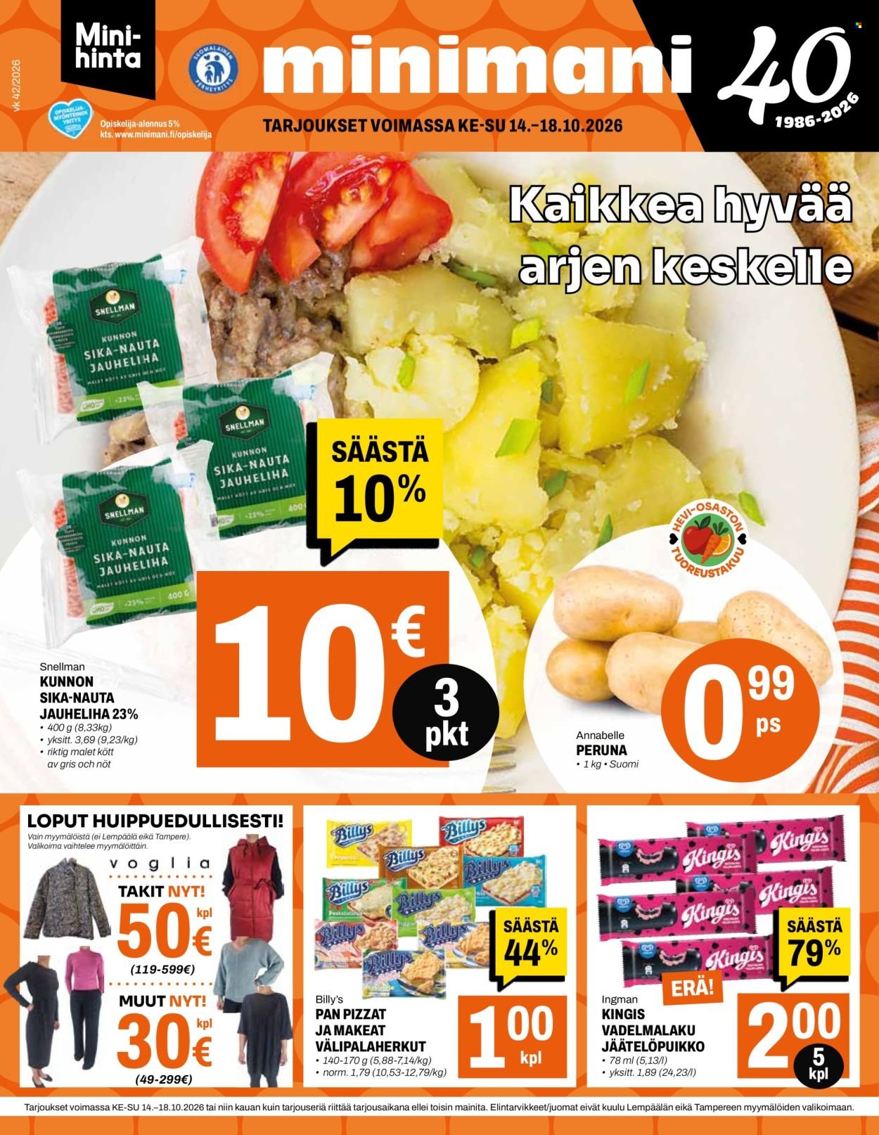MINIMANI tarjoukset - Alkaen KE 14.10.2026