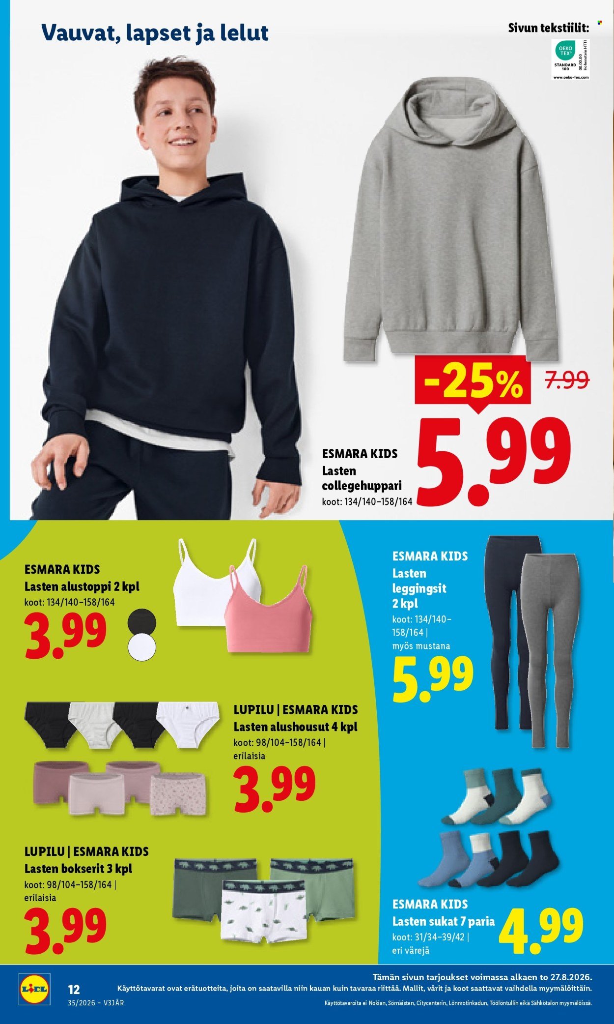LIDL tarjoukset - Alkaen TO 27.8.2026