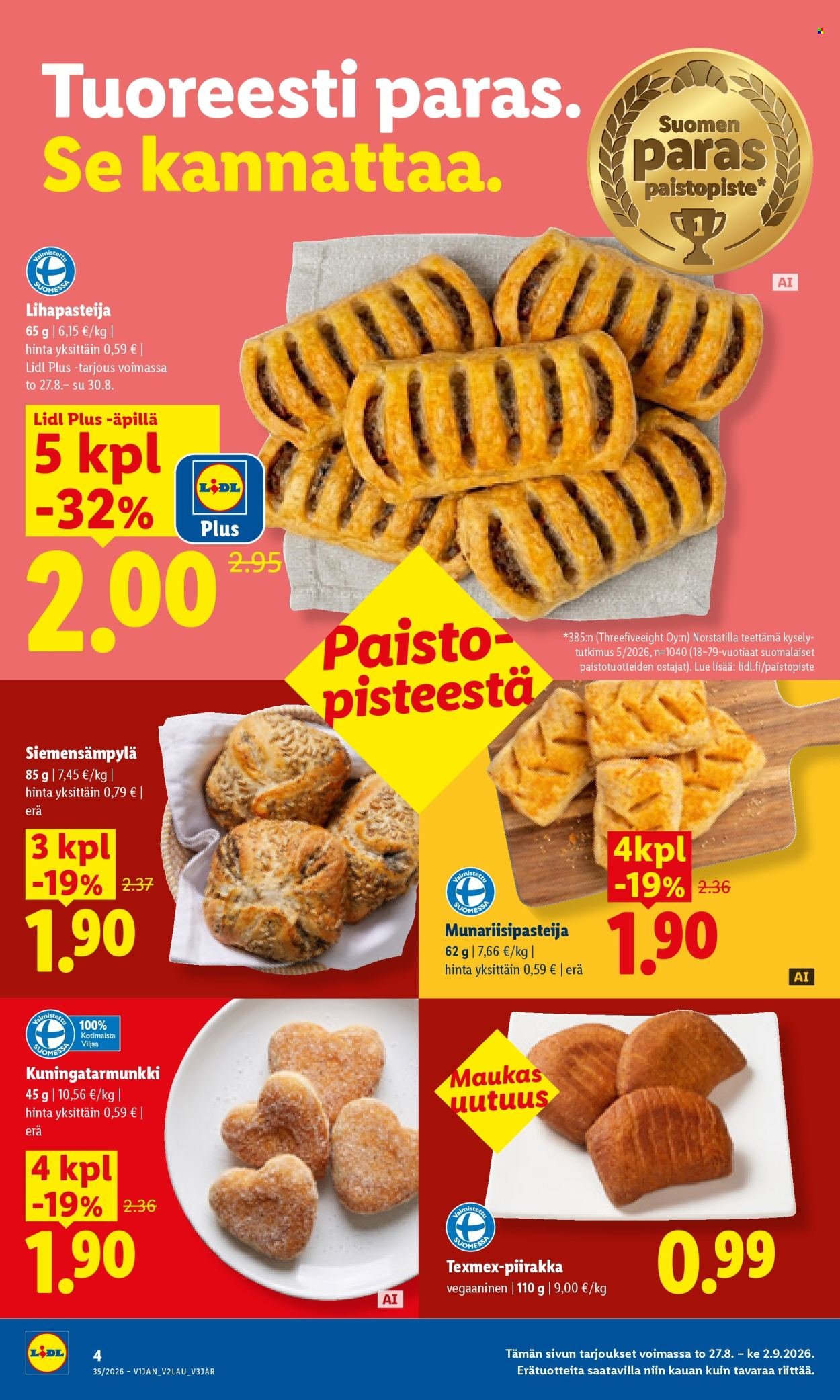 LIDL tarjoukset - Alkaen TO 27.8.2026