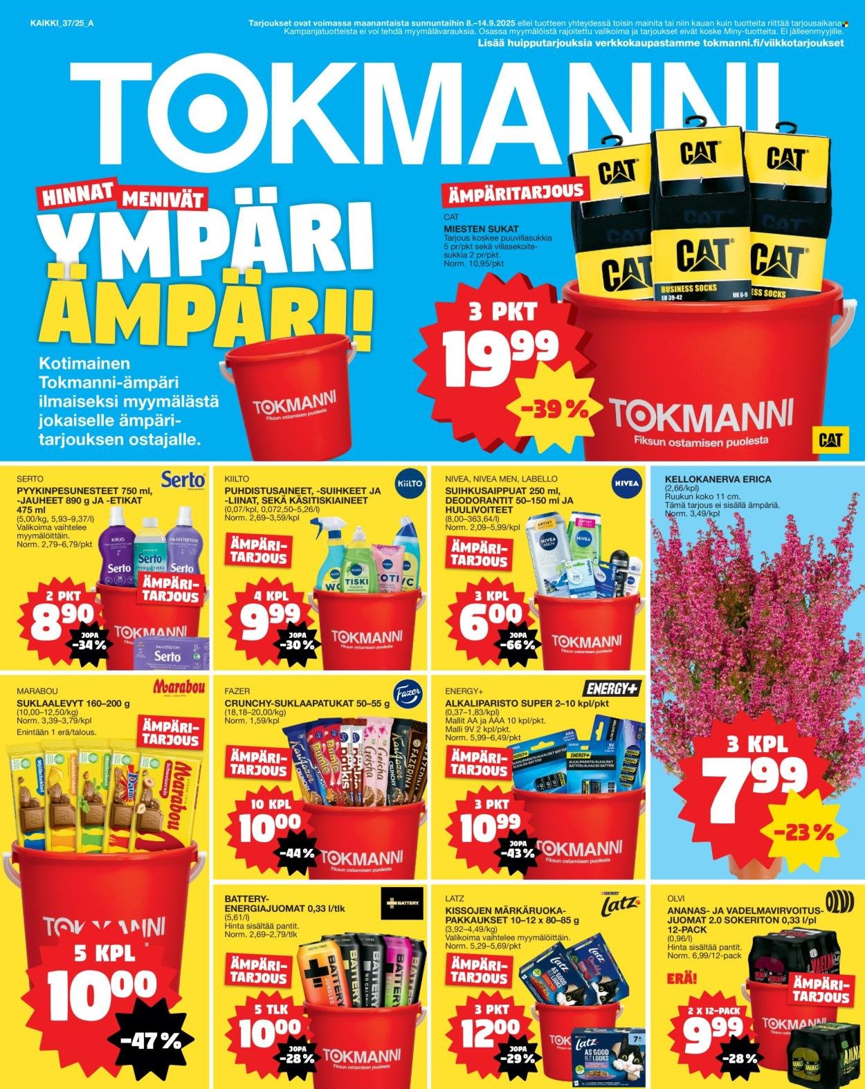 TOKMANNI tarjoukset - Tarjoussanomat (2025-09-08 - 2025-09-14)