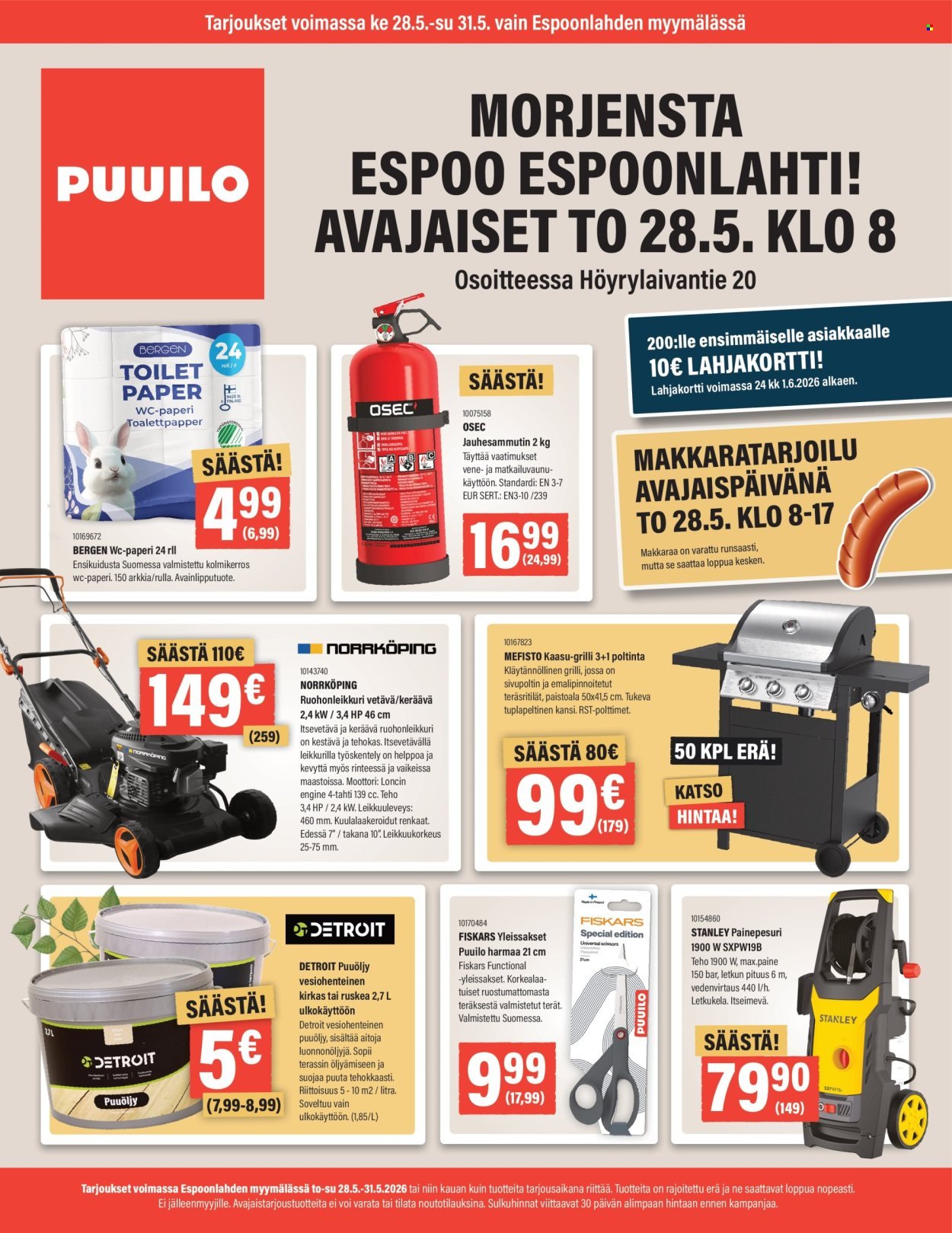 PUUILO tarjoukset - Morjensta Espoo Espoonlahti! Avajaiset