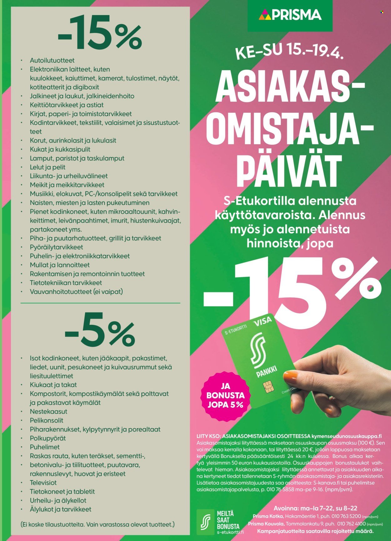 PRISMA tarjoukset - Alkaen KE 15.4.2026