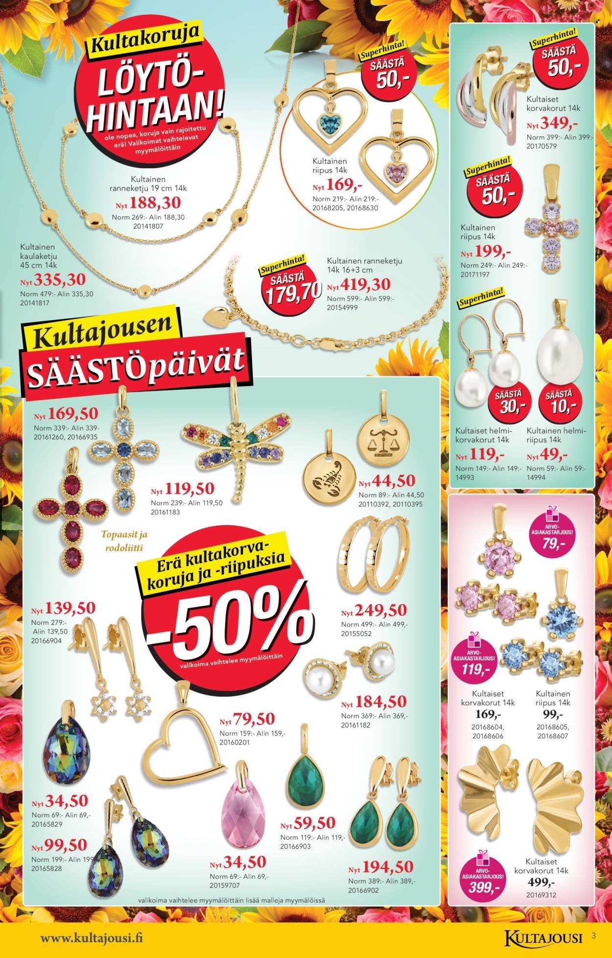 KULTAJOUSI tarjoukset - Säästöpäivät kuvasto